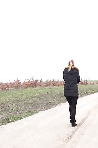 Bright Black-haired Naomi Benet Gets To Piss