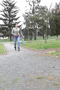 Public Peeing For Brunette Beautiful Victoria Daniels