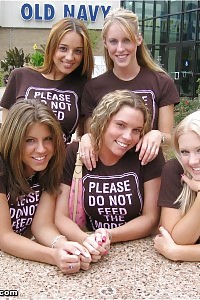 5 Girls Having Fun At The Parking Lot