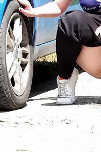 Sunshine Reflects Off A Pee Puddle Public