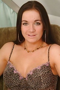 Big-breasted Brunette Gal In Thongs Showcasing Her Outstanding Ass