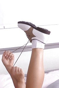 Strumpet Having Fun With Shoes And Socks Foot Revealing