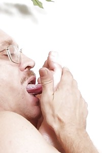 Slim Hirsute Brunette Taste Fingers By A Aged Boy