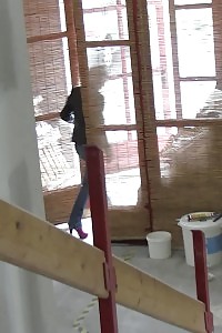 Good-looking Blonde In Boots Pisses Inside